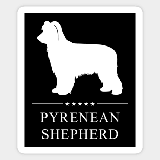 Pyrenean Shepherd Dog White Silhouette Sticker